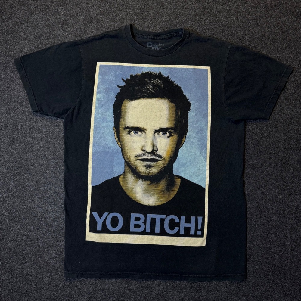Breaking Bad T Shirt Mens Large Black Jesse Pinkman Yo B!tch Graphic Tee